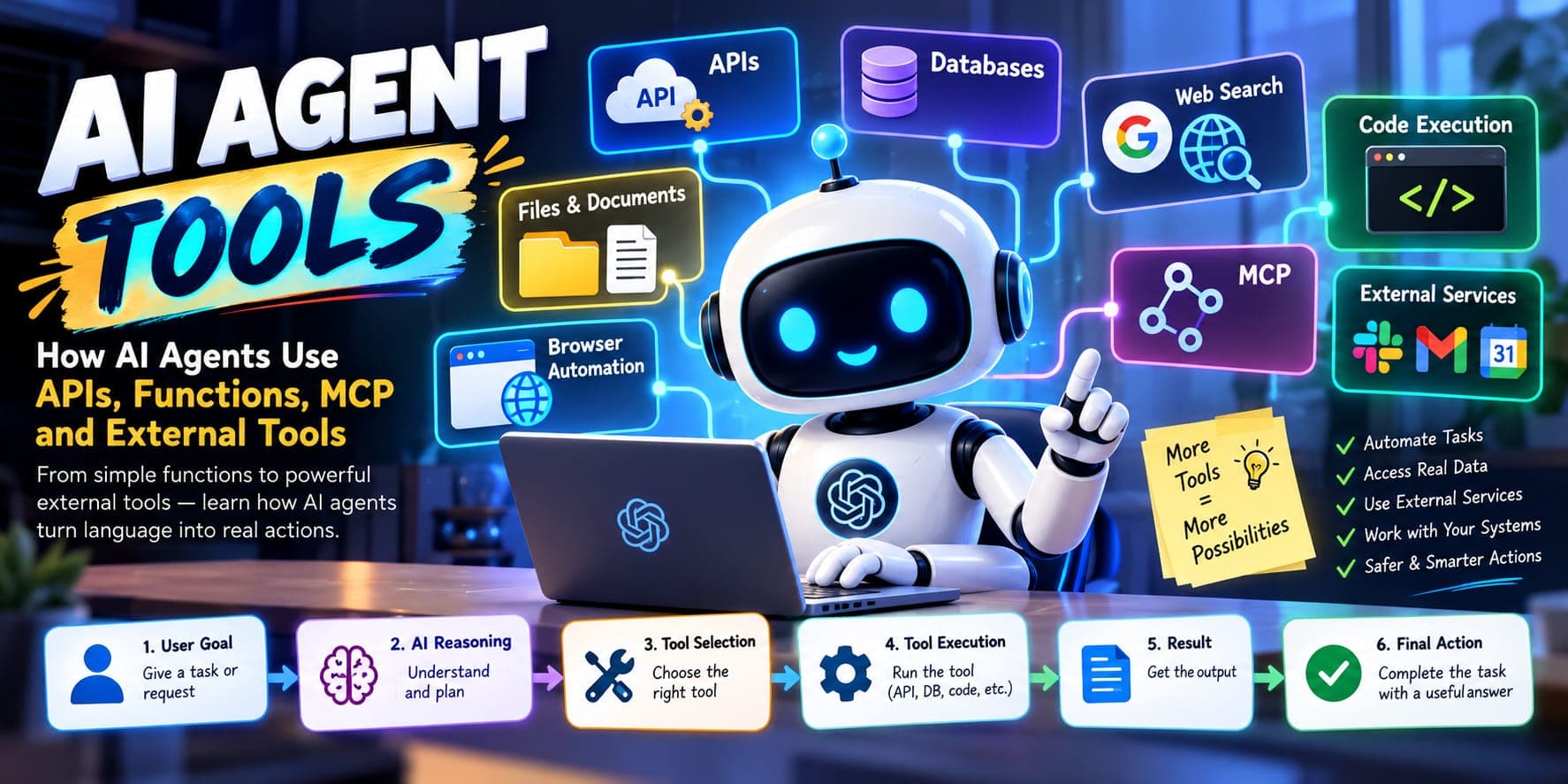 AI Agent Tools: How AI Agents Use APIs, Functions, MCP, and External Tools